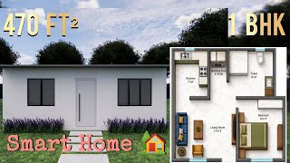 Compact 1 BHK House Tour 🏠 | Maximum Space in Minimum Plot Size | 470 Ft² (7×7 m) | 1 BHK