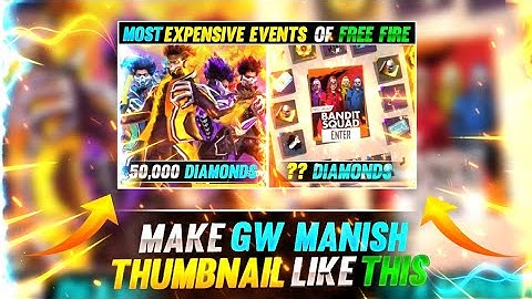 HOW TO MAKE THUMBNAIL LIKE GW MANISH, SWAM, BINZAID GAMING, FACT STORAGE(NOBITA GFX)