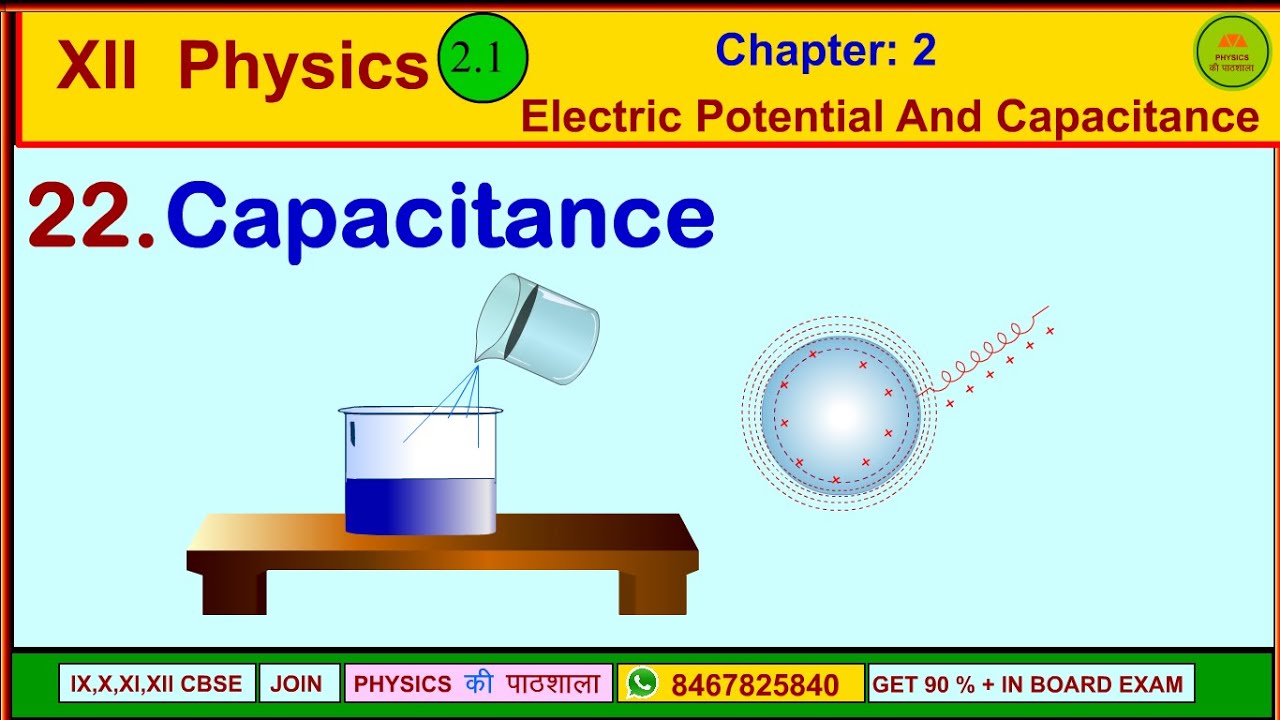 capacitance I Electric Potential and Capacitance I class 12 physics I ...