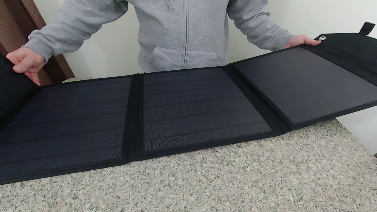 Aeiusny Solar Panel Review 60W Portable Solar Charger YouTube