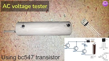 No Contact Voltage Tester DIY - bc547 transistor Wireless AC Voltage Detector