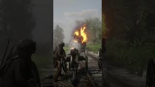 Train vs Cannon #rdr2 #shortsvideo #shorts screenshot 4