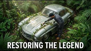 Midnight Silver 1954 Mercedesbenz 300Sl Gullwing Full Asmr Restoration From Abandoned To Showroom