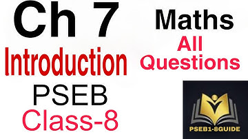 Introduction ch -7 (class-8) new maths book PSEB #pseb #solved #class8 #class8maths #mathnewbook