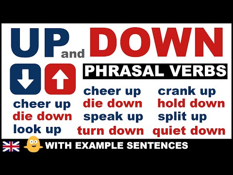 39 UP and DOWN Phrasal Verbs used in Everyday English Conversations with Meanings & Example Phrases