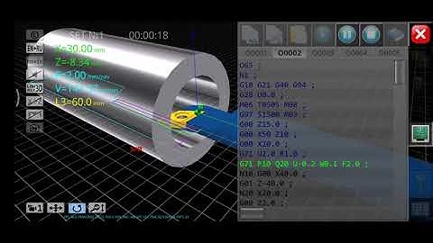 VISUALISING CNC BORING CYCLE(G71 CYCLE) with CODE