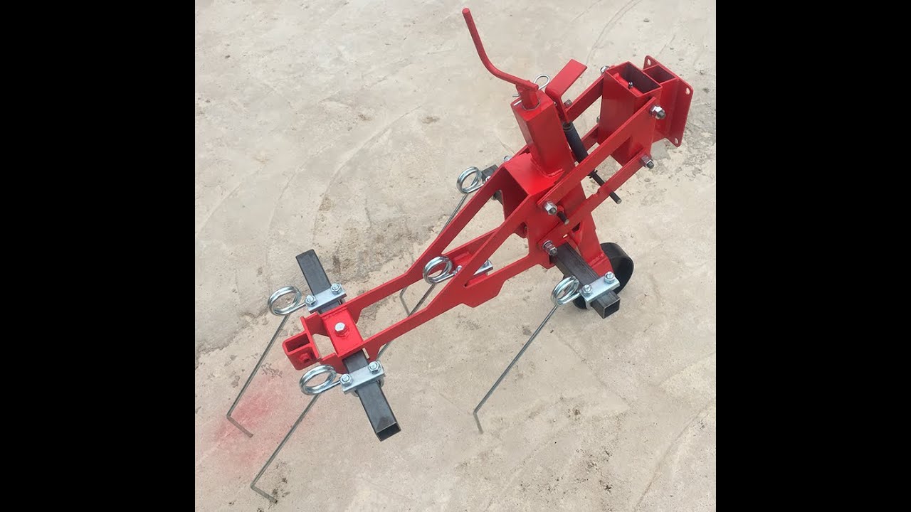 interrow cultivator for 2 wheel tractor with spring tines attached