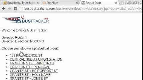 WRTA Bustracker - Track by Mobile Web