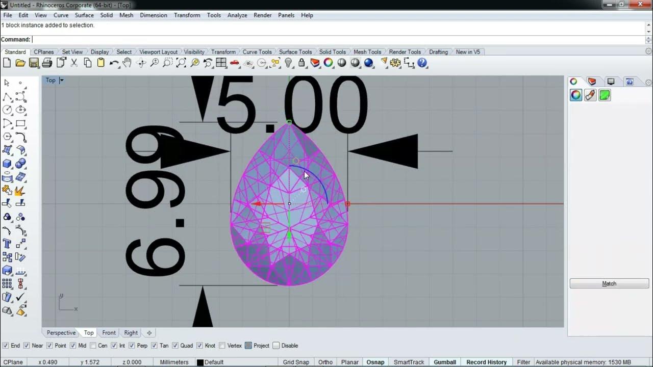 How to make collet in Rhino Drop diamond collet learning video 14 COLLET SETTING
