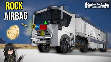 Using Rock Ejection As Emergency Crash Airbag Test, Space Engineers