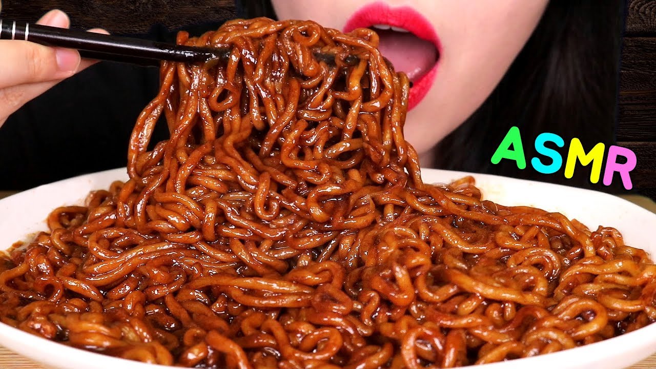 ASMR TRUFFLE BLACK BEAN NOODLES 트러플오일 짜파게티 먹방 ジャージャー麺 咀嚼音 EATING SOUNDS NO TALKING MUKBANG ZOEY ASMR