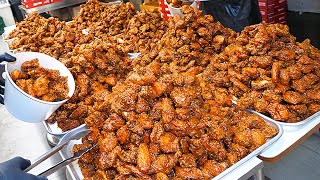 It's really delicious !! Most famous Korean traditional market chicken in Korea Top 6 \/ street food