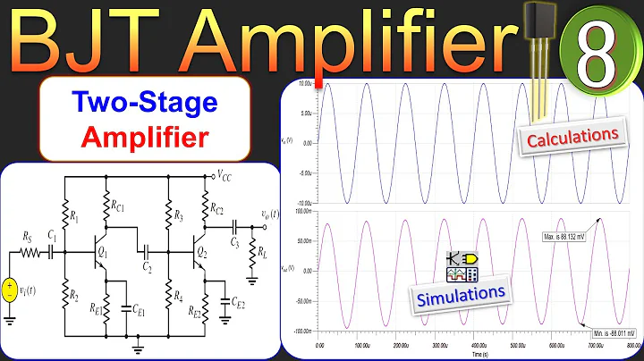 Two-Stage BJT Amplifier with High Voltage Gain! 🌟 Calculations & SPICE Simulations 💡😎👍 Example 8