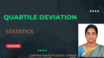 QUARTILE DEVIATION (INDIVIDUAL SERIES) Explained in Tamil