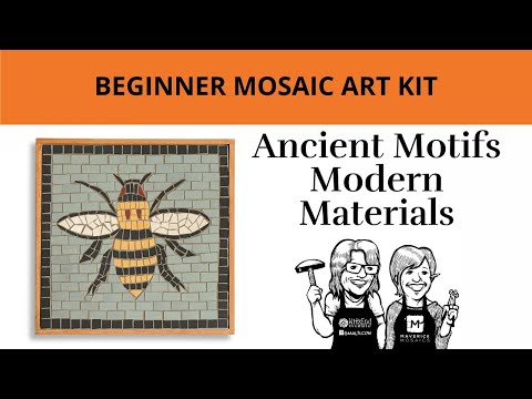 Beginner Mosaic Art Kit: Contemporary Glass Mosaic Project 