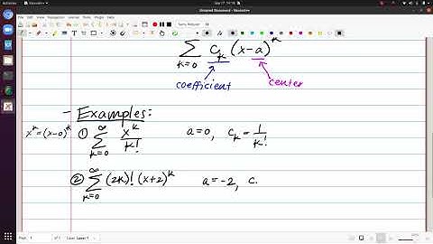 Power Series Video 1 - Definition of Power Series