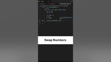 Swap Numbers #shorts #youtubeshorts #java #viral #coding #programming