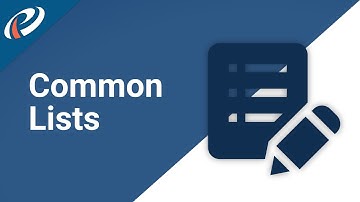 Admin Module - Common Lists - Pipeliner CRM Academy