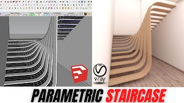 How to make parametric staircase in sketchup + vray