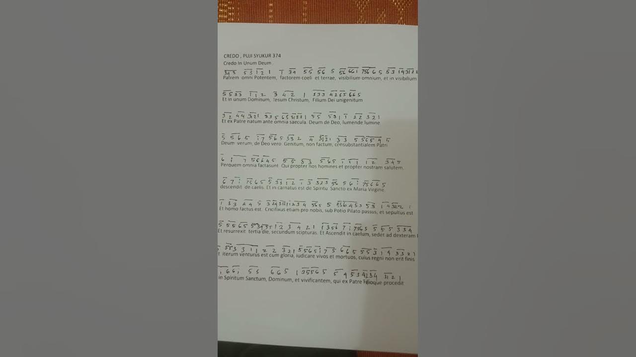 Credo, Puji Syukur No 374. Credo, Puji Syukur No 374.