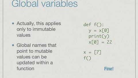 Global scope, nested functions