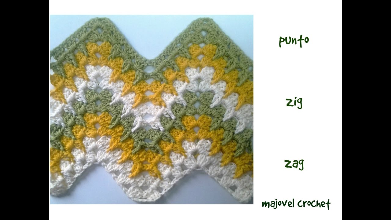 Muestra punto zig zag a crochet YouTube