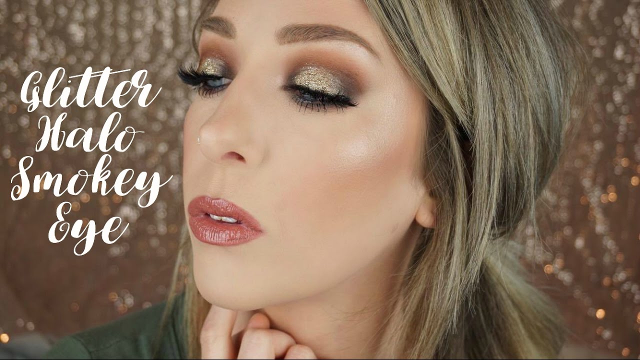 Glitter Halo Smokey Eye ft. Morphe 35F Palette and Violet Voss Champagne Bubbly | Makeup Tutorial