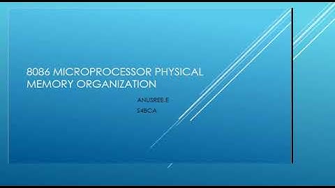8086 physical memory organization