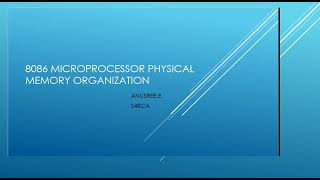8086 physical memory organization
