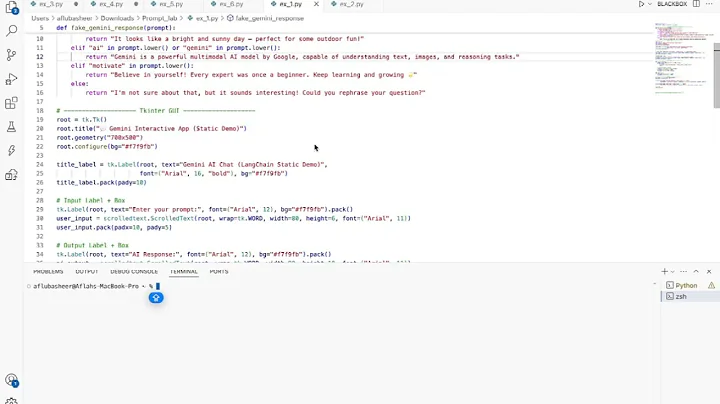 Building a Prompt Based Interaction System with Gemini API