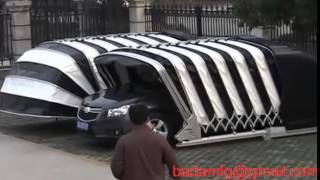 solar powered retractable car garage