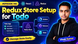 Details #140 Redux Store For Todo Project | React Redux | Redux in React JS | Actions | Reducers | Store Guide
