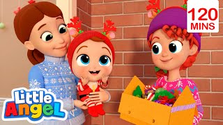 Who's At The Door for Christmas?  | Little Angel ⭐| Baby Songs and Kids Cartoons