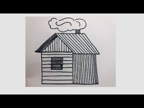 Uy rasmini chizish. / How to draw a house / Rasm chizish - YouTube