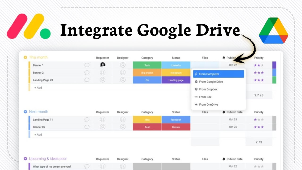 How to Integrate Google Drive to Monday.com