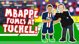 🤬MBAPPE fumes at TUCHEL!🤬 The touch-line substitution argument!