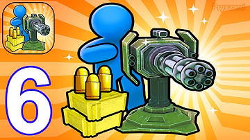 Ammo Fever: Tower Gun Defense - Gameplay Walkthrough Part 6 Stickman Gun Army Commander