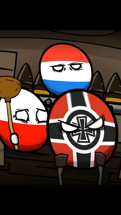 Zombies in Europe. Happy three friends. Countryballs