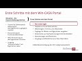 Erste schritte mit dem wincasa portal  01  der erste login