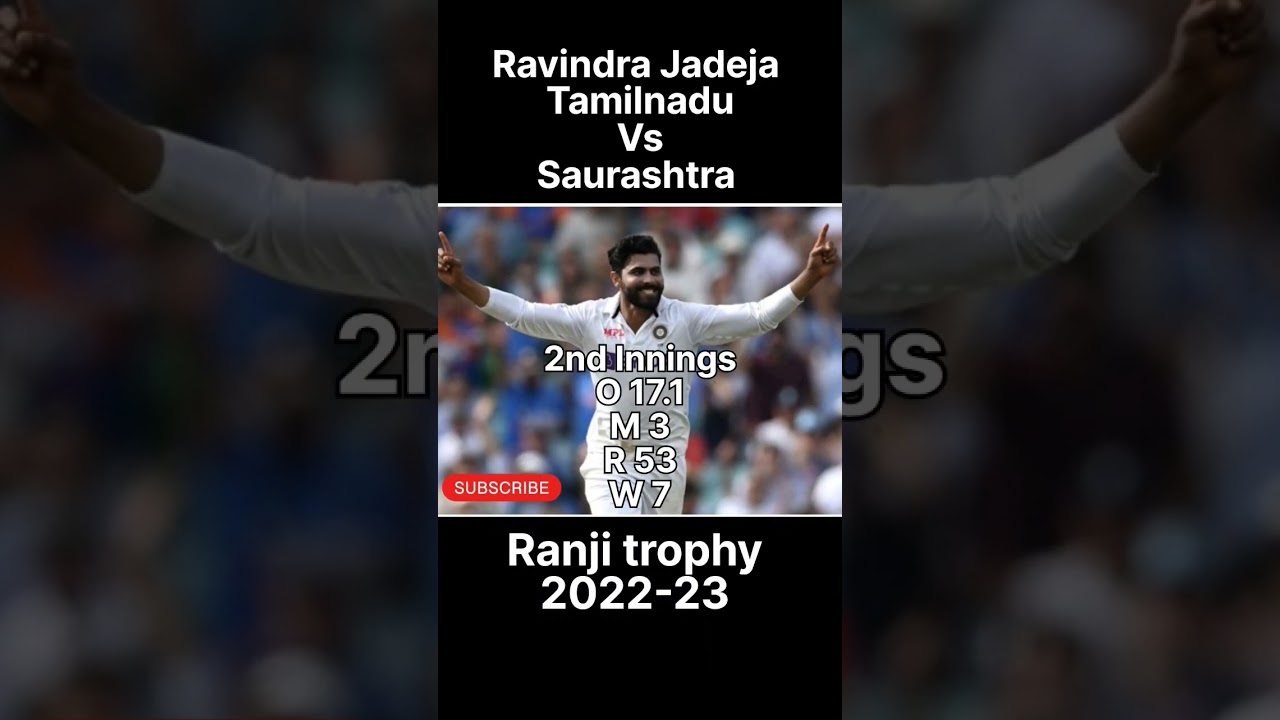 Ravindra Jadeja in Ranji trophy 2022-23 Saurashtra Vs Tamilnadu