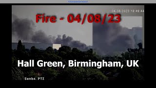 Severe Fire caught on CCTV - Hall Green, Birmingham, UK - 04/08/34