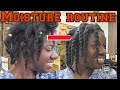 4c Natural hair moisture routine/ non wash day