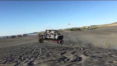 Slow mo big air RZR 1000 jump monster