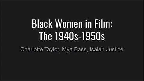 The Rise of Black Women in Film  - Pecha Kucha Presentation