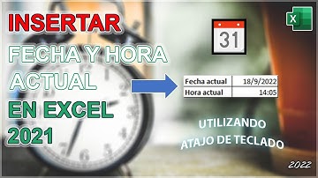 Como INSERTAR FECHA ACTUAL en Excel 📆 | Como INSERTAR HORA ACTUAL en Excel ⌚ 2021