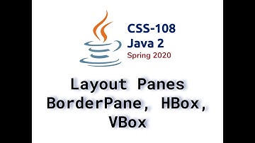 08 Layout Panes. BorderPane, HBox, VBox