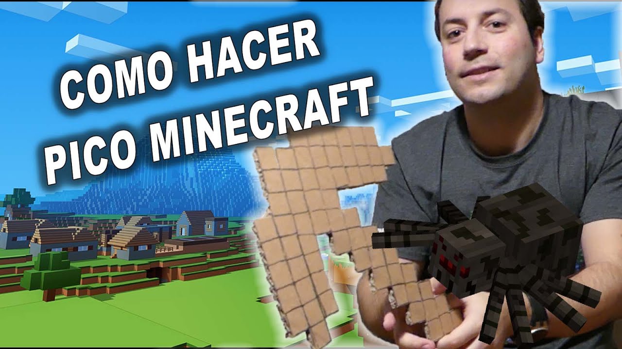 COMO HACER UN PICO DE MINECRAFT de carton - YouTube