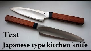 Hand foring Japanese type kitchen knife №138 Pat.2 Test/Кухонник в японском стиле №138 Ч.2 тест Hand foring Japanese type kitchen knife №138 Pat.2 Test/Кухонник в японском стиле №138 Ч.2 тест