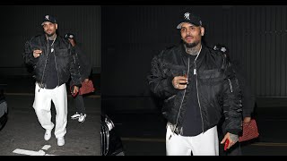 Singer Chris Brown Steps Out in Style Partying at The Fleur Room with Friends!