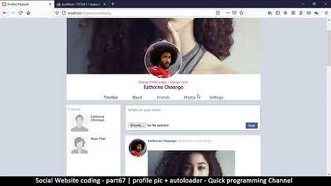 Social Website from scratch - Part 67 - profile pic + class autoloader | OOP PHP with MYSQL Database